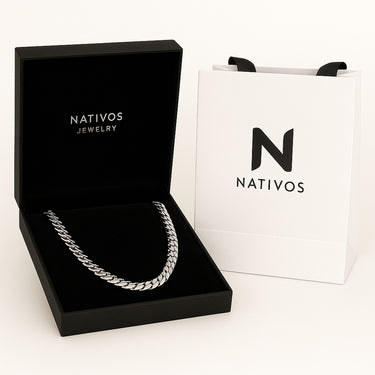 999 Sterling Silver Cuban Chain 9mm 55cm